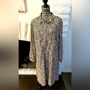 Leopard shirt dress